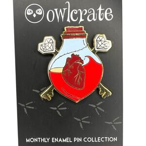 OwlCrate This Poison Heart Enamel Pin - July 2021 "Potions and Poisons"